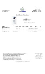 BPC-157 Certificate of Analysis
